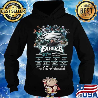 The eagles 87th years of 1933 2020 thank you for the memories signatures s Hoodie