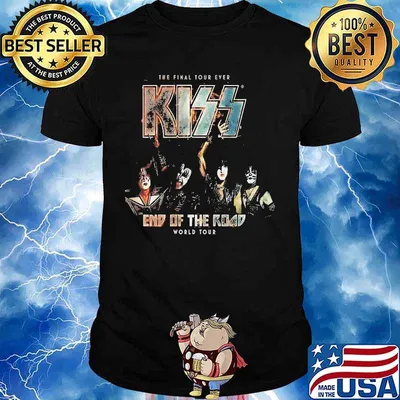 The final tour ever kiss end of the road world tour shirt