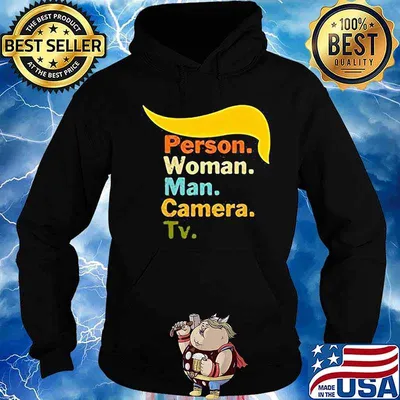Trump person woman man camera tv vintage s Hoodie