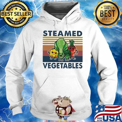 Vegan Steamed Vegetables Vintage retro s Hoodie
