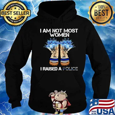 Veteran i am not most women i raised a police american flag independence day flower s Hoodie