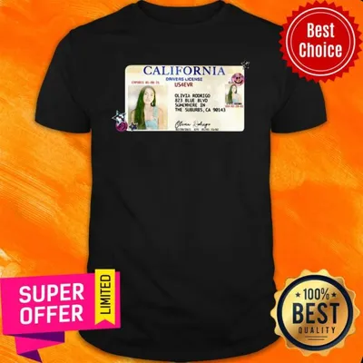 Funny California Drivers License US4EVR Shirt