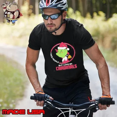 Arizona Cardinals Christmas Grinch I Hate People But I Love My Cardinals 2024 Unisex