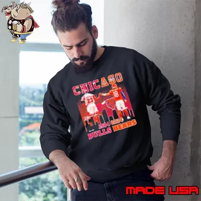 Chicago Bulls Michael Jordan and Chicago Bears Caleb Williams 1984 2024 signatures Sweatshirt