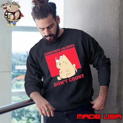 Christmas Calories Dont Count Cat Sweatshirt