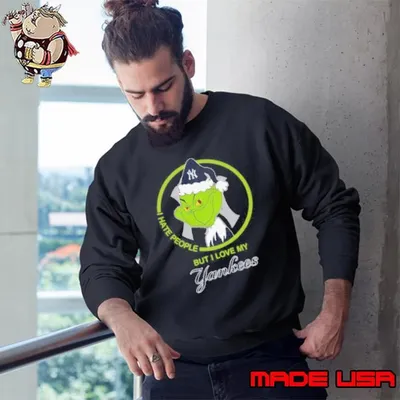 Grinch I Hate People But I Love New York Yankees Sweatshirt