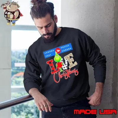 Grinch Love Canada Post Christmas Sweatshirt