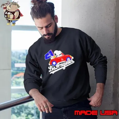 Los Angeles Dodgers Peanuts Drive a Car Sweatshirt