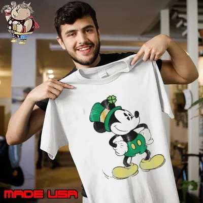 Mickey Mouse Green St Patricks Standing Lucky shirt