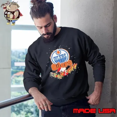 Original Edmonton Oilers Snoopy Christmas Sweatshirt