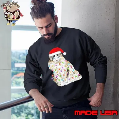 Ragdoll Cat Christmas Light Sweatshirt