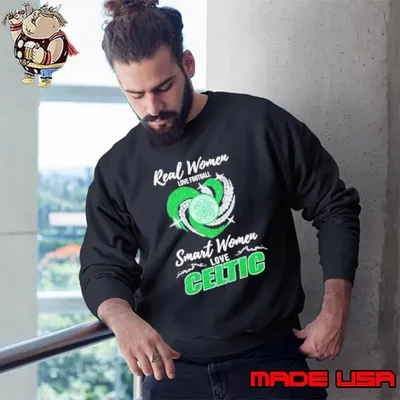 Real women love football sart women love Celtics diamond heart Sweatshirt