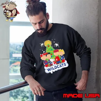 Snoopy The Peanuts Arizona Wildcats Christmas Sweatshirt