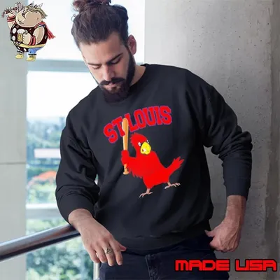 St. Louis Baseball Bat Design Cardinal Sports Sweatshirt