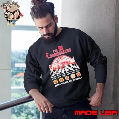 The Nebraska Cornhuskers 135 Years 1890 2025 Signature Thank You For The Memories Signature Sweatshirt