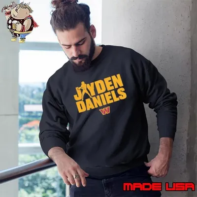 Washington Commanders Jayden Daniels Play Motion Sweatshirt