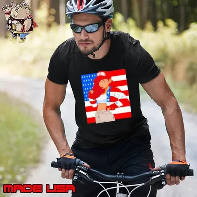 Yes Im a Trump Donald Trump patriotic republican 2024 cute cartoon US flag Unisex
