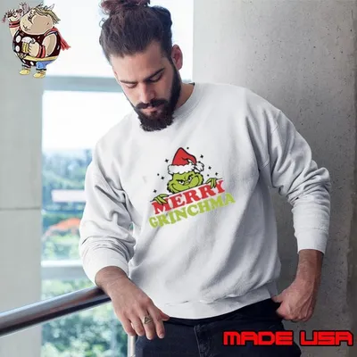 220GSM Oversize In Grinch Christmas Fun Print Sweatshirt