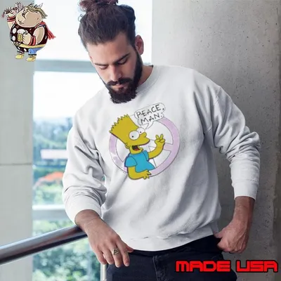 Bart Simpson peace man vintage Sweatshirt