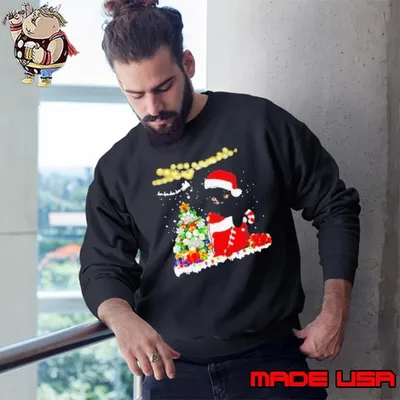 Black Cat Merry Christmas Sweatshirt