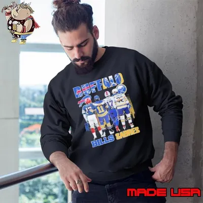 Buffalo Bills Josh Allen Jim Kelly Buffalo Sabres Gilbert Perreault Tage Thompson Sweatshirt