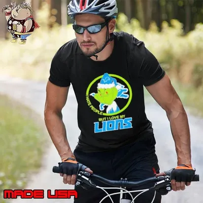 Christmas Grinch X Detroit Lions I Hate People But I Love My Lions Unisex