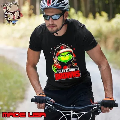Cleveland Browns Grinch wearing Santa hat Christmas 2024 Shirt