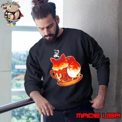 Cup of Fox Cute Coffee Animal Sweatshirt