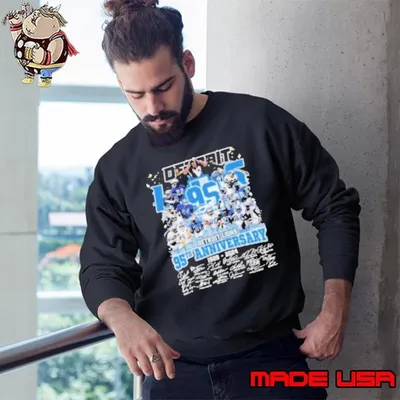 Detroit Lions 95th Anniversary 1929 2024 Thank You Signatures Sweatshirt