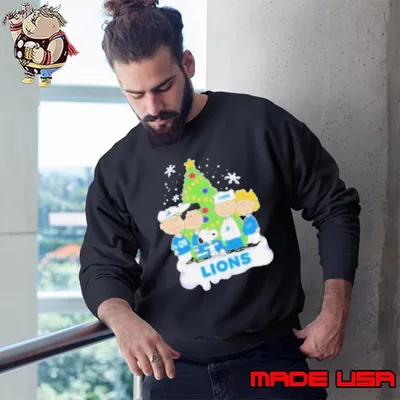 Event Christmas Peanuts Characters X Detroit Lions Sweatshirt