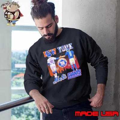 Francisco Lindor New York Mets X Daniel Jones New York Giants Sweatshirt