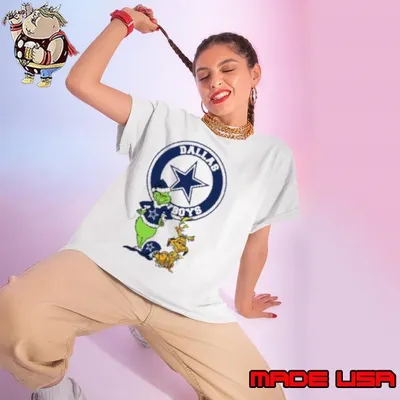 Grinch Dallas Cowboys Christmas Ladies tee