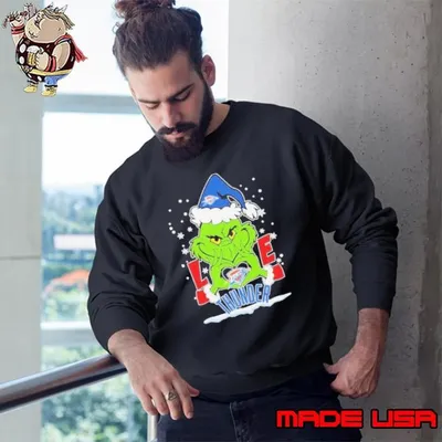 Grinch Hand Love OKC Thunder Christmas Sweatshirt