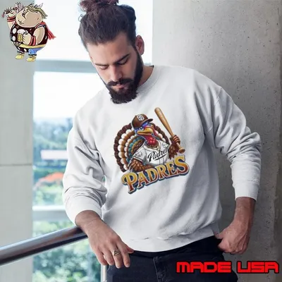 Happy Thanksgiving San Diego Padres Baseball Turkey 2024 Sweatshirt