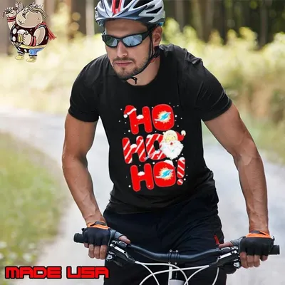 Ho Ho Ho Miami Dolphins Santa Claus Christmas Shirt