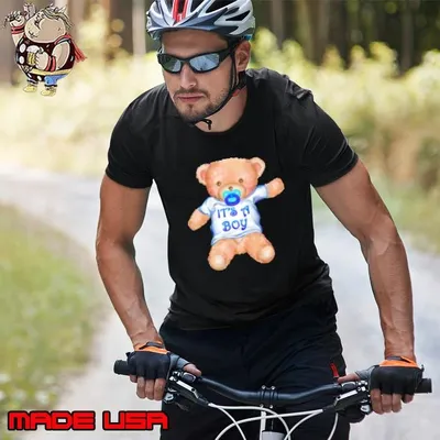 It's A Boy Teddy Bear with Pacifier Shirt