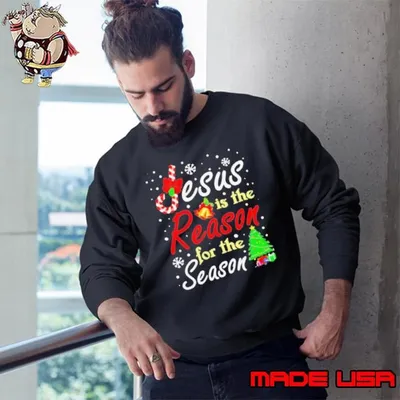Jesus is the reason for the season Christmas snows xmas tree shirt