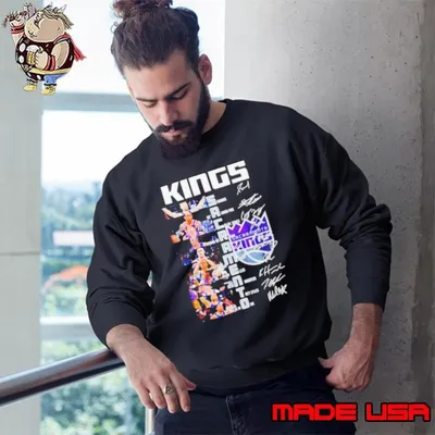 Kings Sacramento Domantas Sabonis De’aaron Fox Colby Jones signatures Sweatshirt