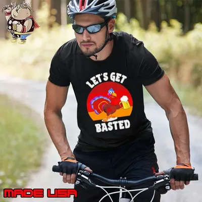 Lets get basted beer drinking turkey vintage retro Unisex