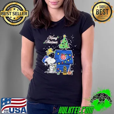 Merry Christmas With Snoopy Baby Chicago Cubs Shirt