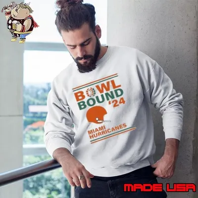 Miami Hurricanes 2024 Bowl Bound Helmet Sweatshirt