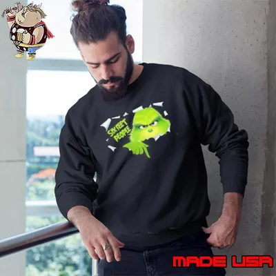 Nice Grinch Six Feet People Christmas 2024 Sweatshirt