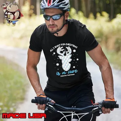 Reindeer All I Want For Christmas Is A Cure Diabetes Awareness Christmas shirt