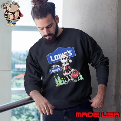 Santa Jack Skellington Lowe’s Logo Merry Christmas 2024 Sweatshirt