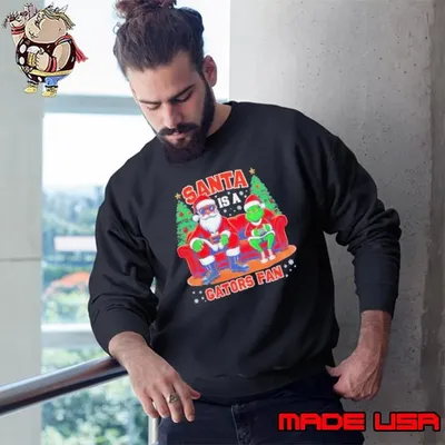 Santa is a Florida Gators fan Christmas Grinchy Xmas Tree shirt