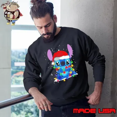 Stitch With Lights Christmas Sweatshirt