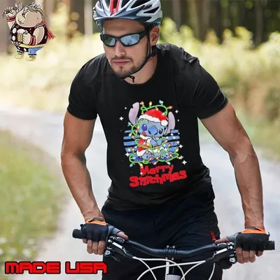 Stitch Xmas lights Merry Stitchmas Christmas shirt