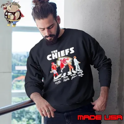 The Chiefs Abbey Road Andy Reid Patrick Mahomes Len Dawson And Hank Stram Signatures Sweatshirt