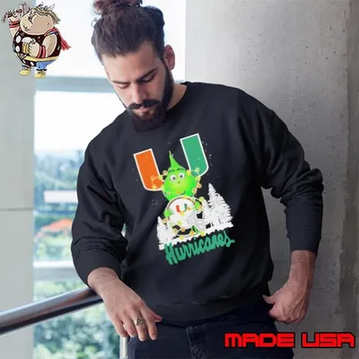 The Grinch Hug Miami Hurricanes Helmet Christmas Shirt