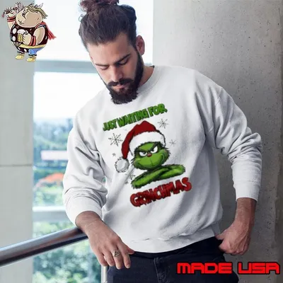 The Grinch Just Waiting For Grinchmas 2024 Sweatshirt